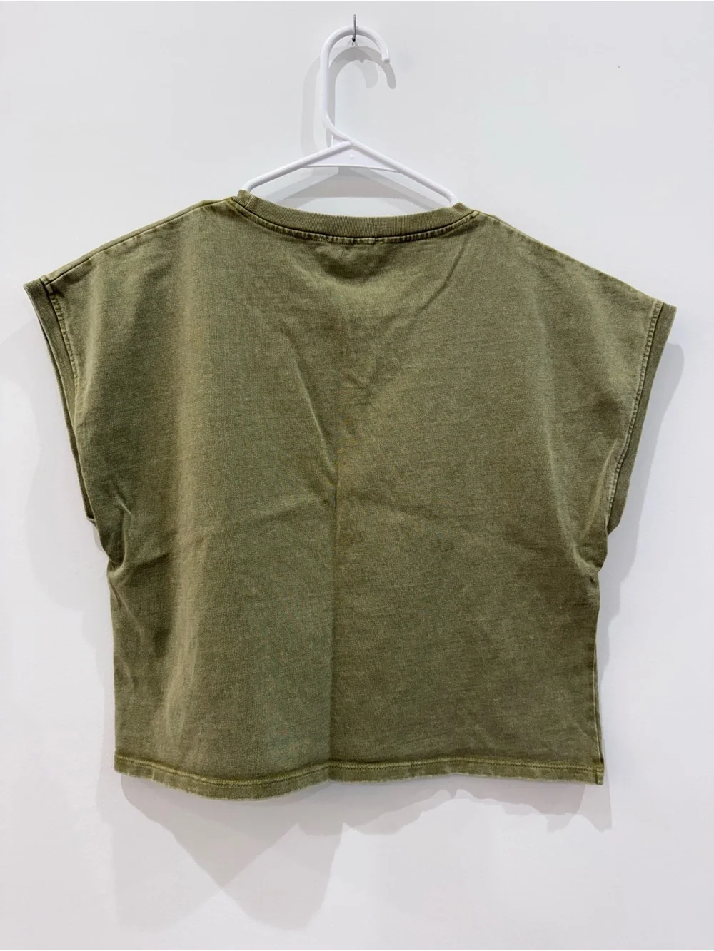 Zara Olive Green Boxy Sleeveless Tank
